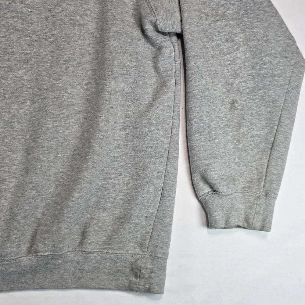 Reebok Mens Quarter Zip Sweatshirt Gray Large‎ Pullover RBLK111704 Logo Fleece